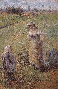Camille Pissarro woman with children oil painting artist